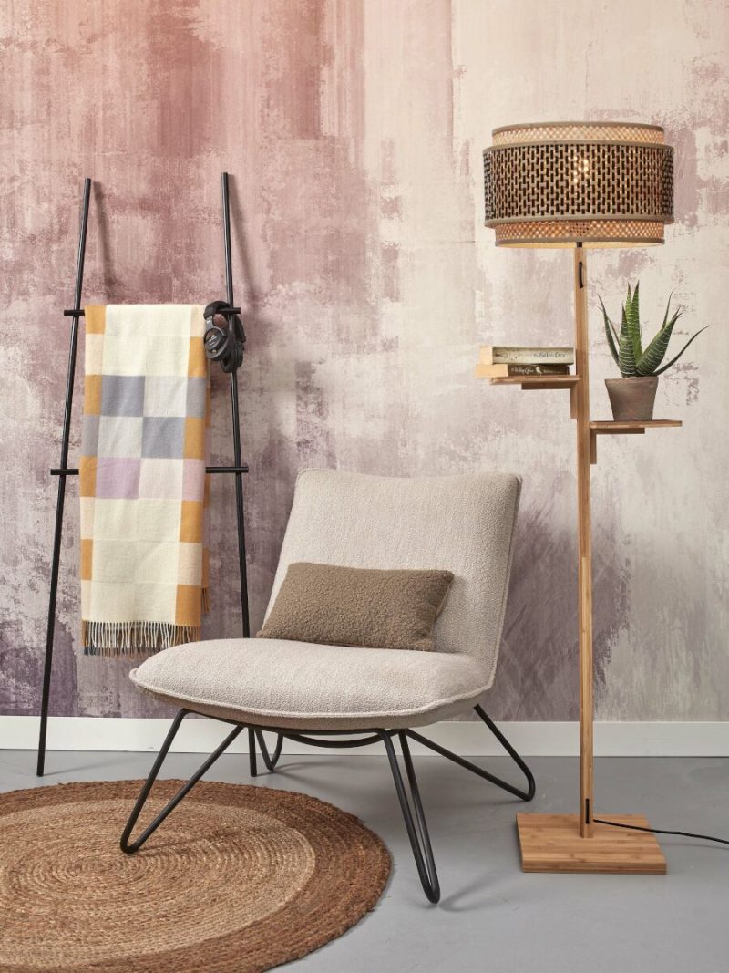 Bamboe vloerlamp boheems naturel zwart GOOD&MOJO Bhutan - Afbeelding 5