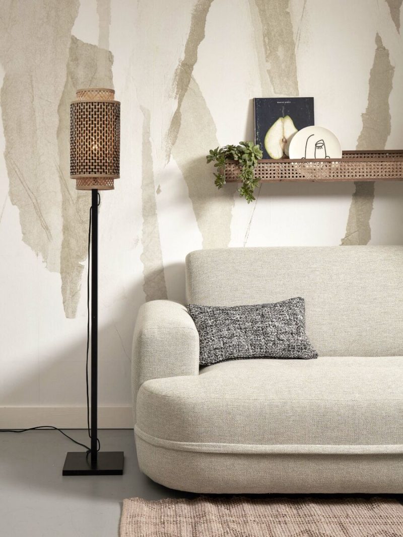 Bamboe vloerlamp boheems naturel zwart GOOD&MOJO Bhutan - Afbeelding 5