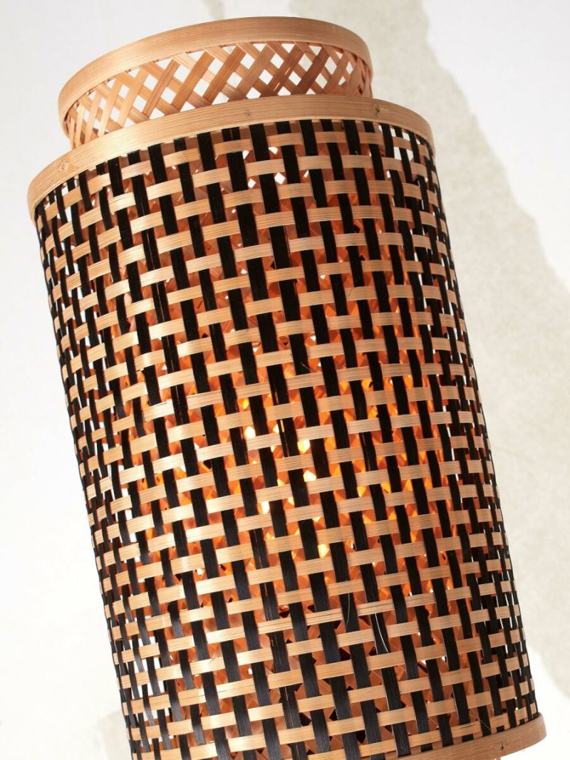Bamboe vloerlamp boheems naturel zwart GOOD&MOJO Bhutan - Afbeelding 6