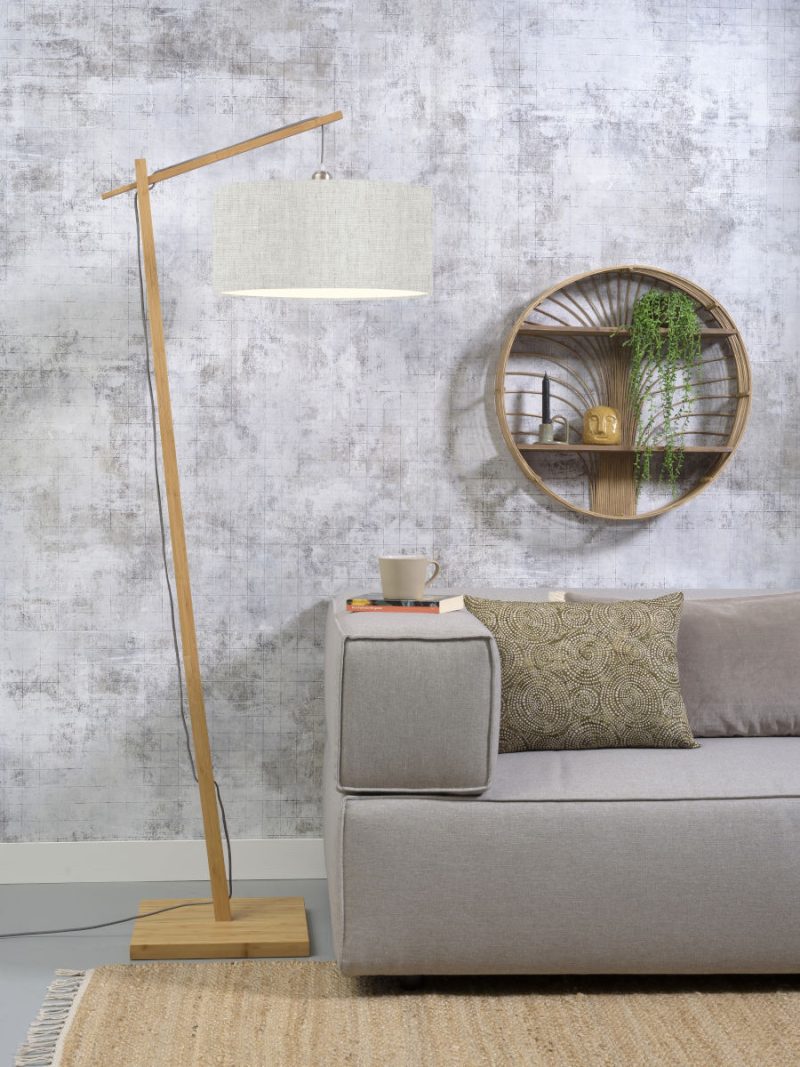 Bamboe vloerlamp bohemian grijs GOOD&MOJO Andes - Afbeelding 2