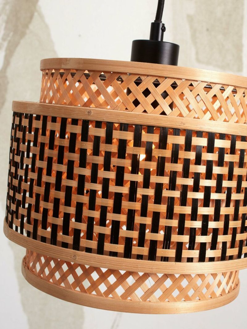 Bamboe vloerlamp bohemian naturel zwart GOOD&MOJO Bhutan - Afbeelding 6