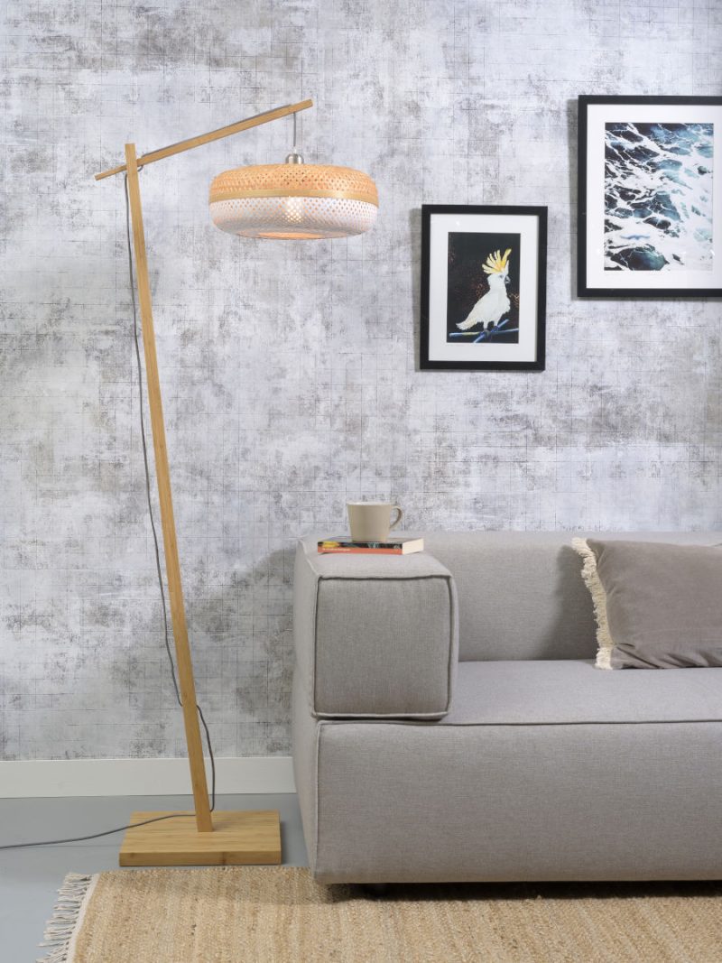 Bamboe vloerlamp bohemian wit GOOD&MOJO Palawan - Afbeelding 2