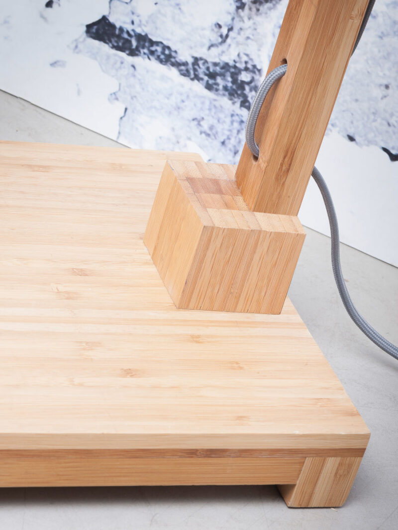 Bamboe vloerlamp groen linnen Scandinavisch GOOD&MOJO Himalaya - Afbeelding 4