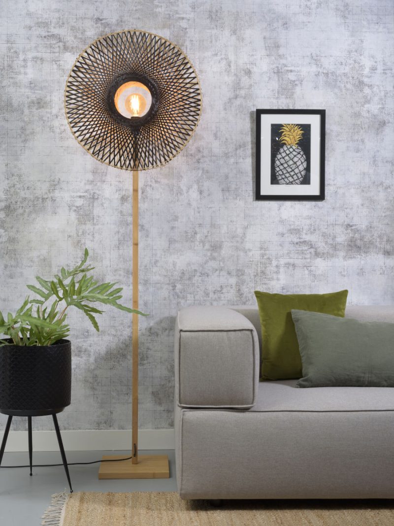 Bamboe vloerlamp naturel zwart Boheems GOOD&MOJO Kalimantan - Afbeelding 2