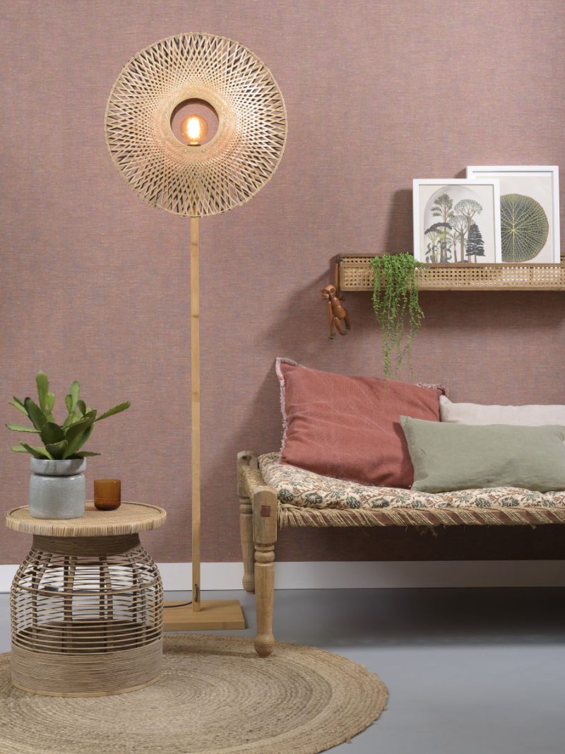 Bamboe vloerlamp naturel zwart Boheems GOOD&MOJO Kalimantan - Afbeelding 5