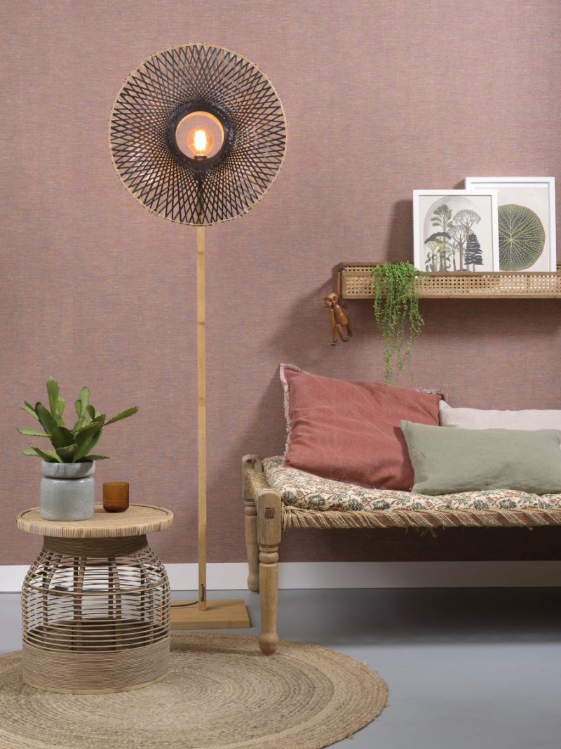 Bamboe vloerlamp naturel zwart Boheems GOOD&MOJO Kalimantan - Afbeelding 9