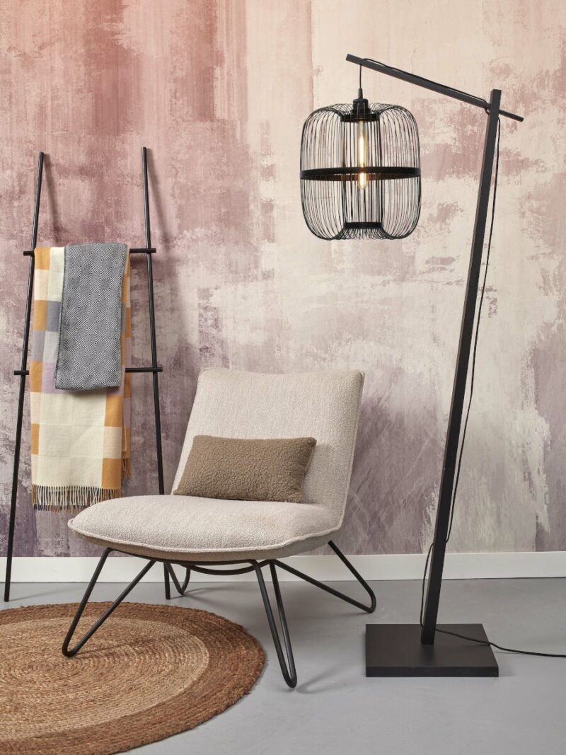 Bamboe vloerlamp zwart oosters GOOD&MOJO Hokkaido - Afbeelding 2