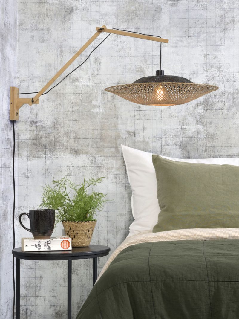 Bamboe wandlamp Boheems naturel zwart GOOD&MOJO Kalimantan - Afbeelding 5