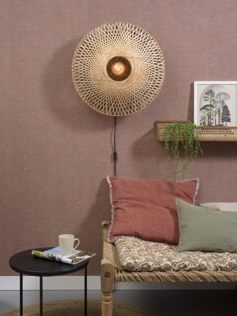 Bamboe wandlamp bohemian zwart naturel GOOD&MOJO Kalimantan - Afbeelding 5