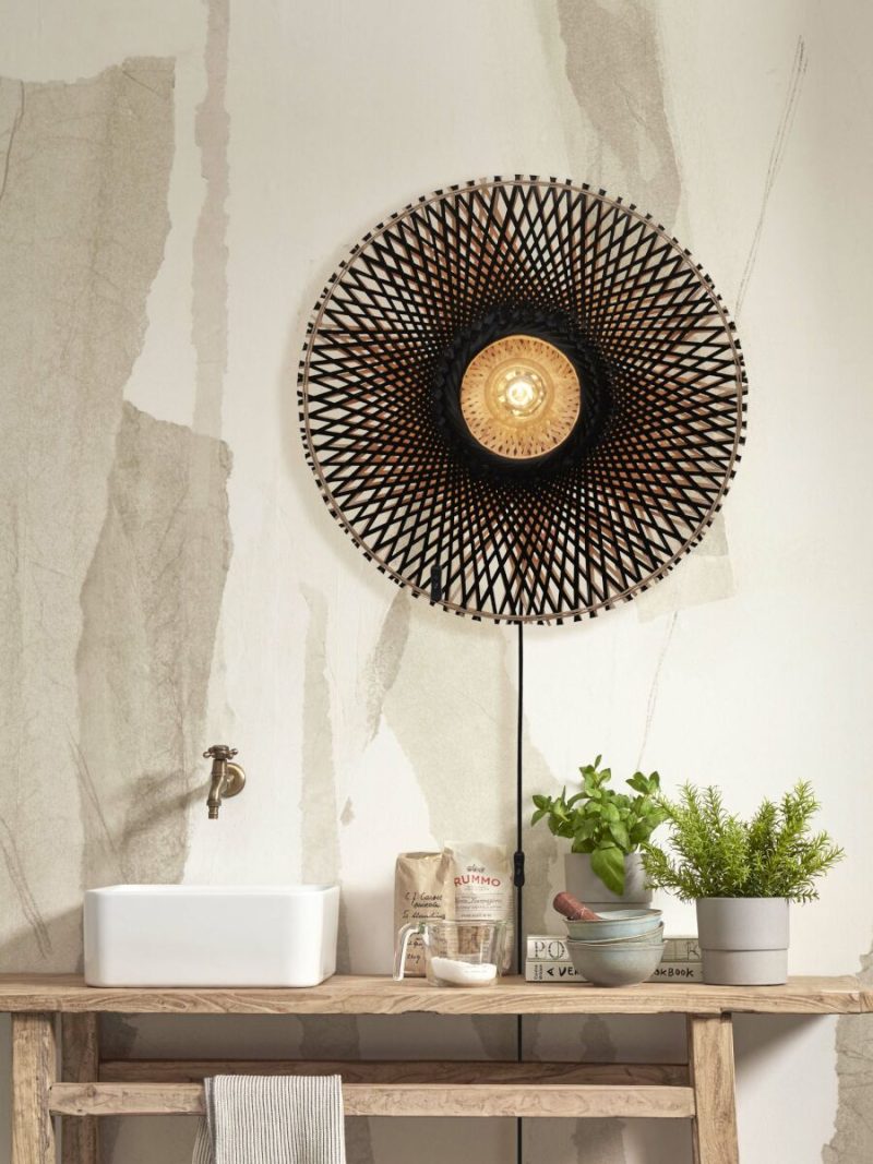 Bamboe wandlamp naturel/zwart bohemian M GOOD&MOJO Kalimantan - Afbeelding 11
