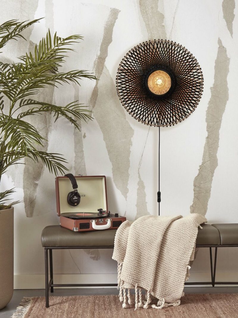 Bamboe wandlamp naturel/zwart bohemian M GOOD&MOJO Kalimantan - Afbeelding 12