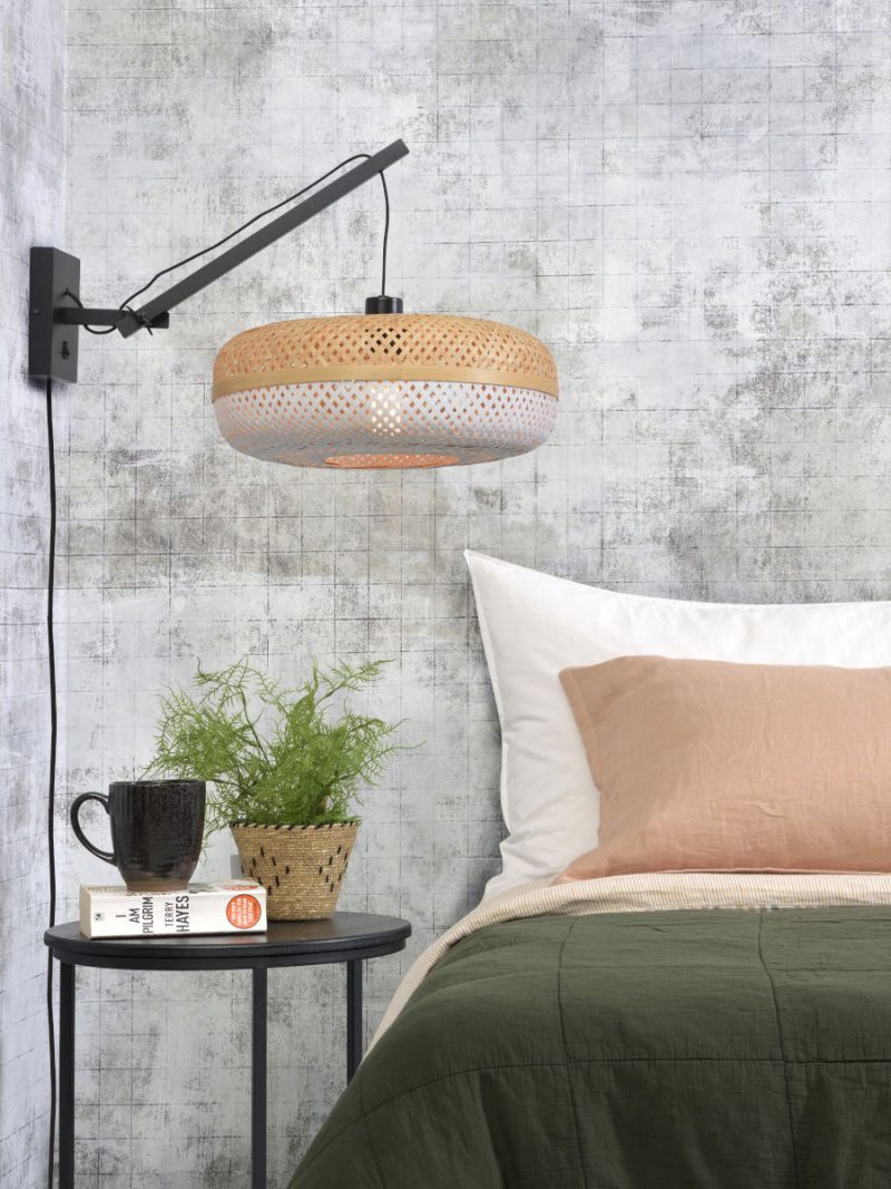 Bamboe witte bohemien wandlamp GOOD&MOJO Palawan - Afbeelding 5