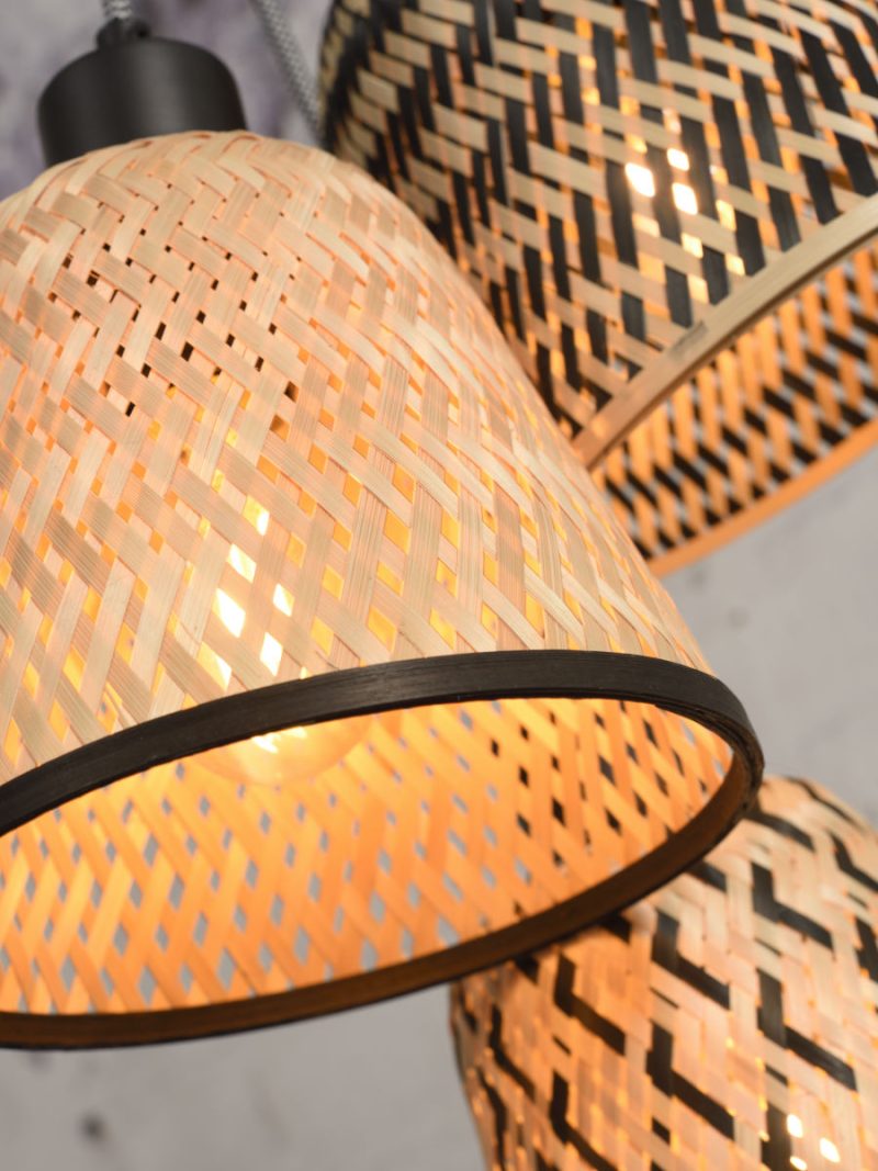 Bamboe zwart naturel Boheemse hanglampen GOOD&MOJO Kalimantan - Afbeelding 3