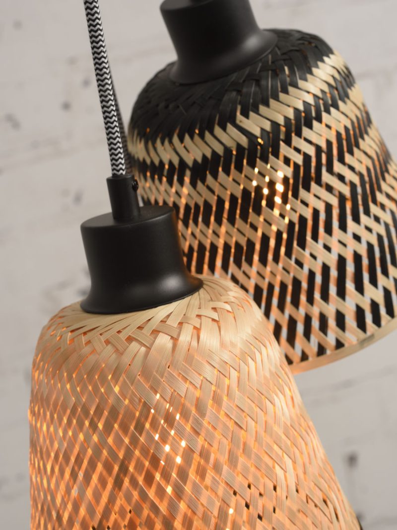 Bamboe zwart naturel Boheemse hanglampen GOOD&MOJO Kalimantan - Afbeelding 4