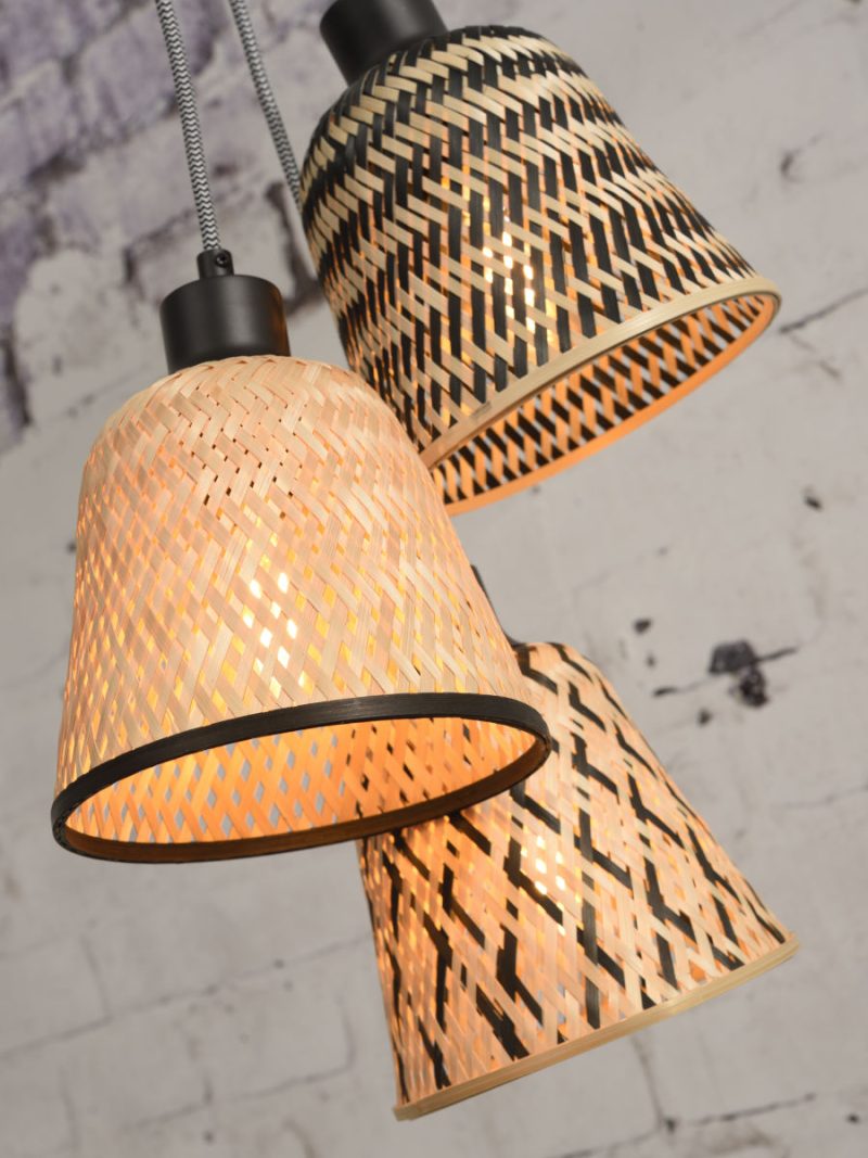 Bamboe zwart naturel Boheemse hanglampen GOOD&MOJO Kalimantan - Afbeelding 6