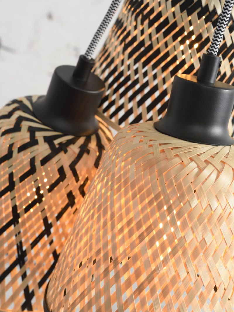 Bamboe zwart naturel Boheemse hanglampen GOOD&MOJO Kalimantan - Afbeelding 7