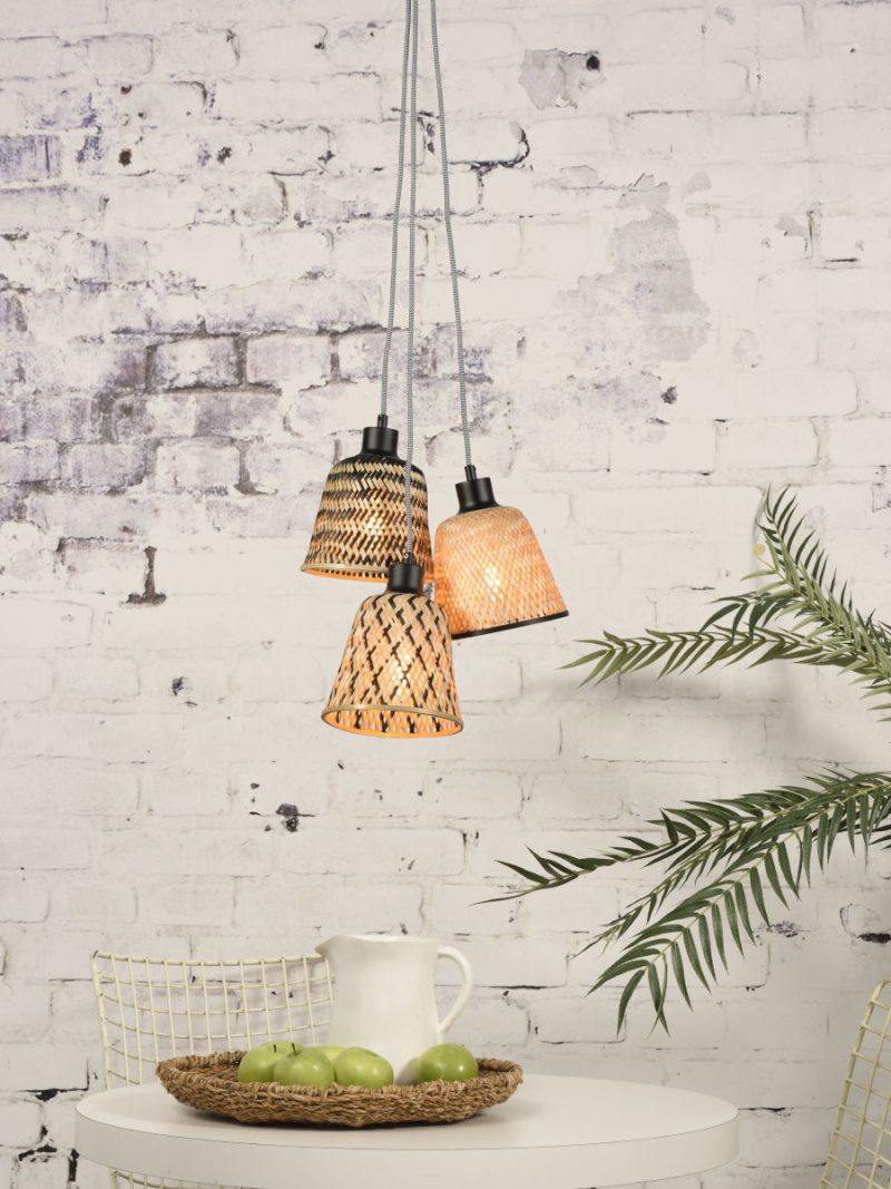 Bamboe zwart naturel Boheemse hanglampen GOOD&MOJO Kalimantan - Afbeelding 10
