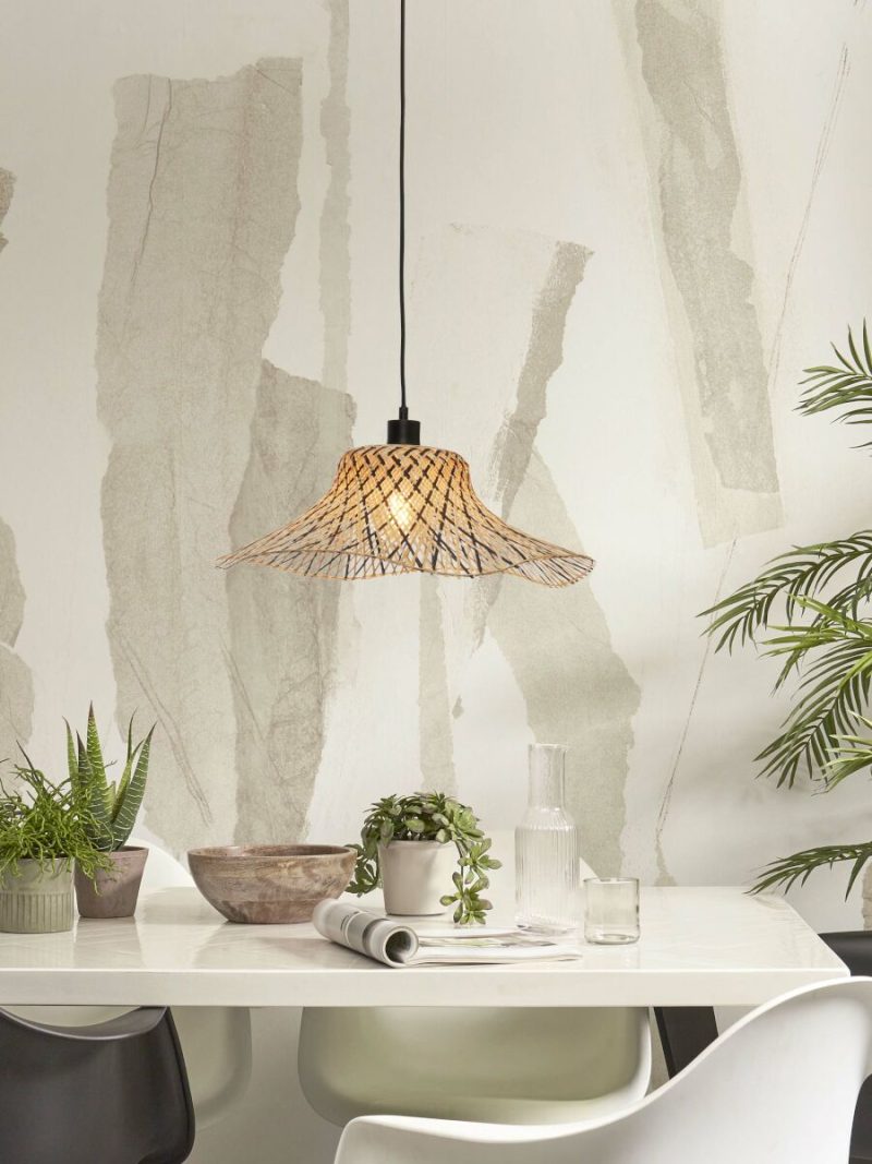 Bamboe zwart naturel bohemien hanglamp GOOD&MOJO Ibiza - Afbeelding 2