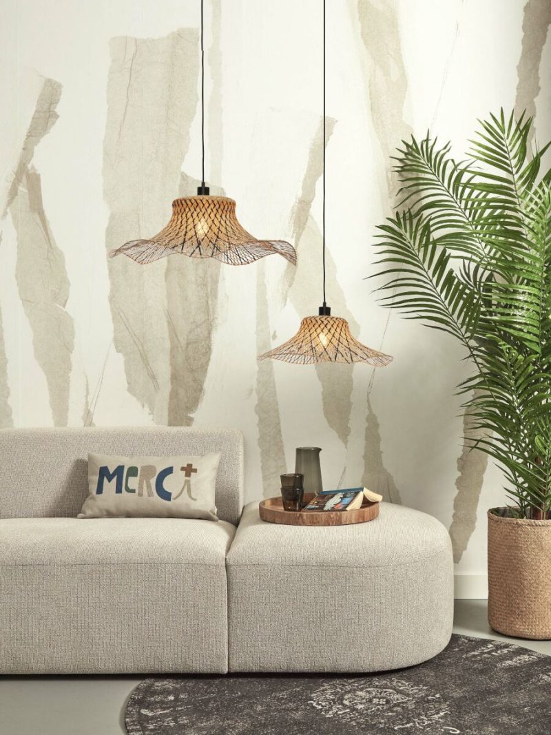 Bamboe zwart naturel bohemien hanglamp GOOD&MOJO Ibiza - Afbeelding 12
