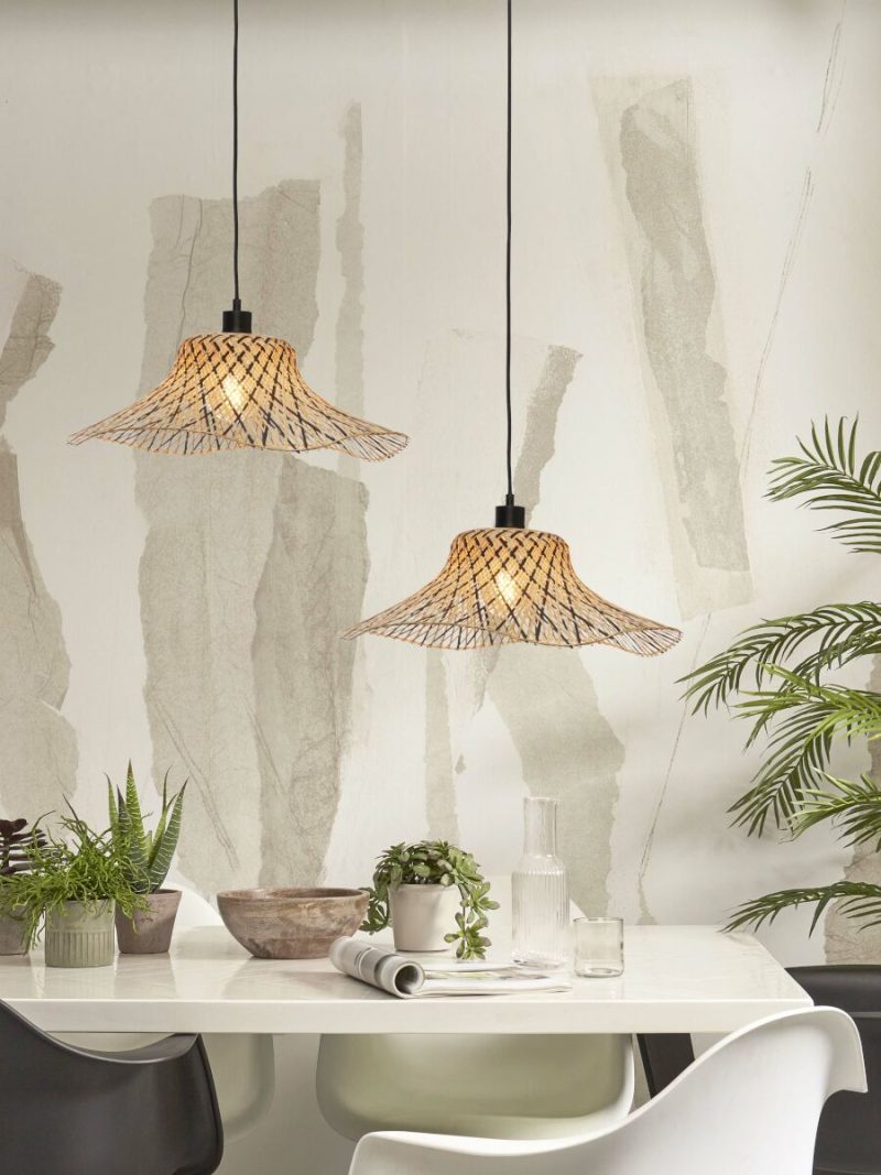 Bamboe zwart naturel bohemien hanglamp GOOD&MOJO Ibiza - Afbeelding 5