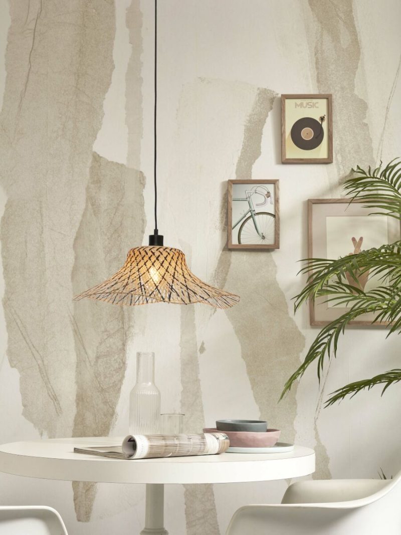 Bamboe zwart naturel bohemien hanglamp GOOD&MOJO Ibiza - Afbeelding 10