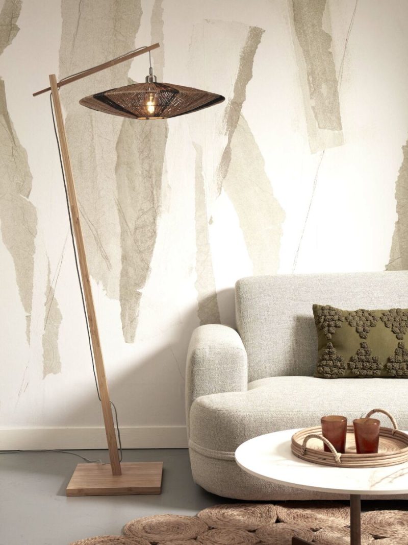 Bamboe zwart naturel bohemien vloerlamp GOOD&MOJO Iguazu - Afbeelding 2