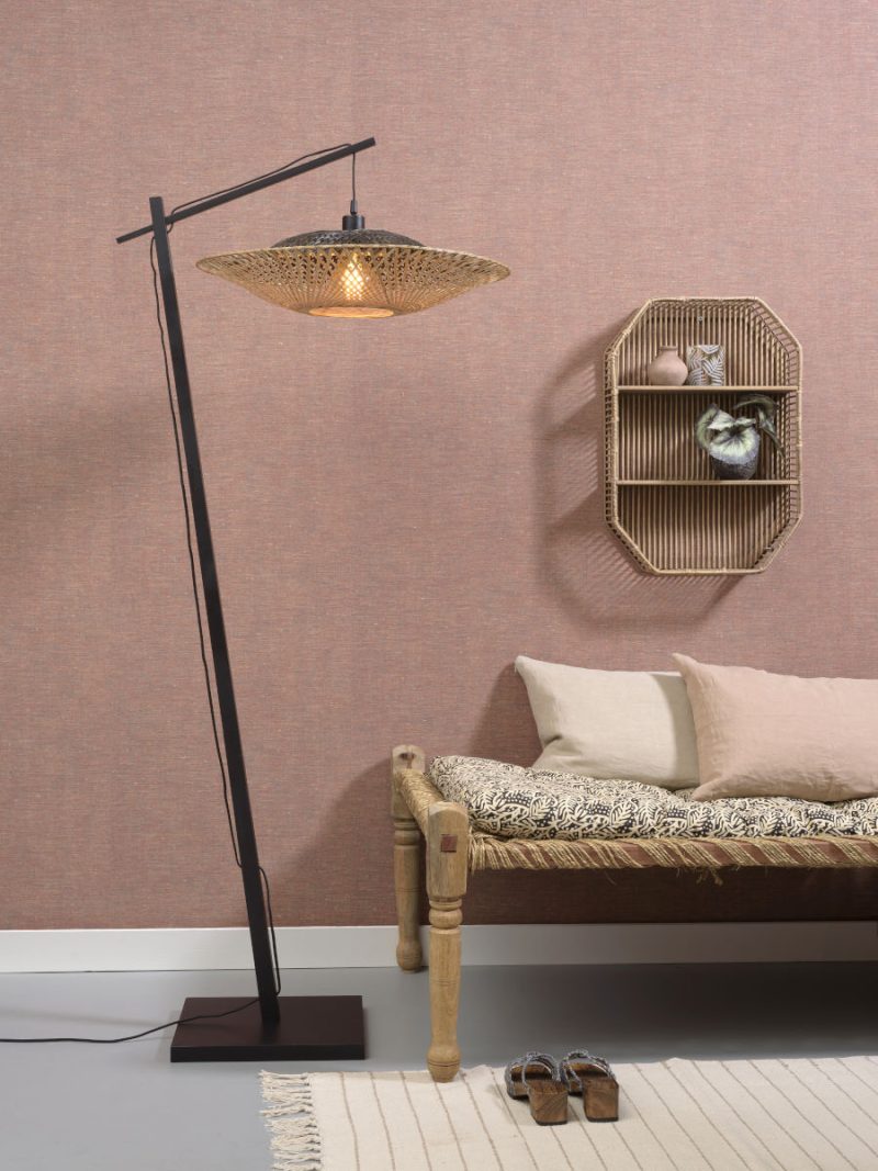 Bamboe zwart naturel vloerlamp bohemien GOOD&MOJO Kalimantan - Afbeelding 5