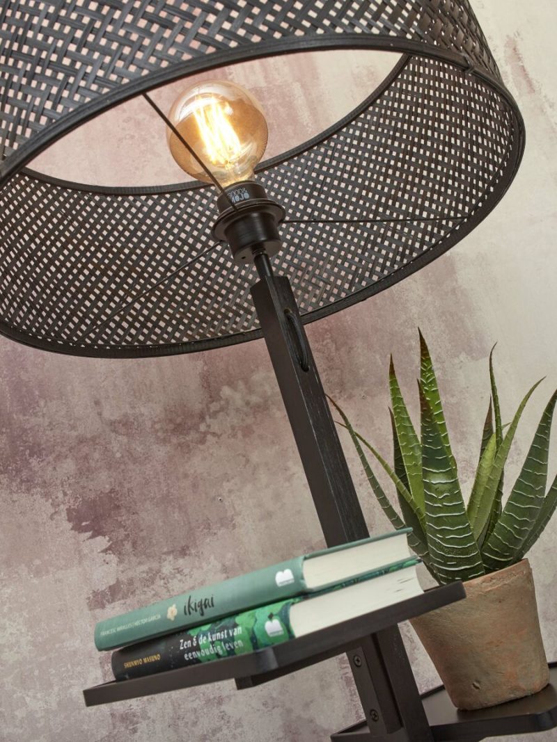 Bamboe zwarte bohemien vloerlamp GOOD&MOJO Java - Afbeelding 3