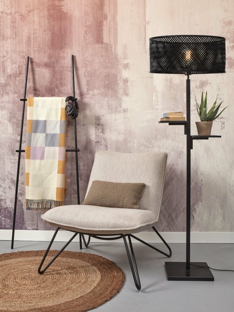 Bamboe zwarte bohemien vloerlamp GOOD&MOJO Java - Afbeelding 5