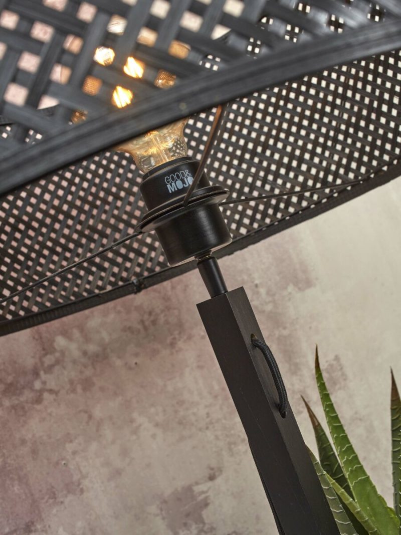 Bamboe zwarte bohemien vloerlamp GOOD&MOJO Java - Afbeelding 6