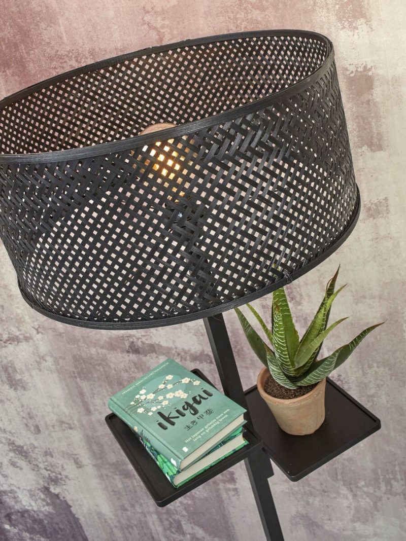Bamboe zwarte bohemien vloerlamp GOOD&MOJO Java - Afbeelding 7