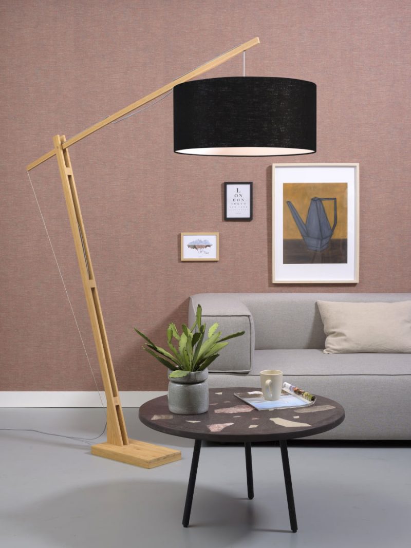 Bamboe zwarte Scandinavische vloerlamp GOOD&MOJO Montblanc - Afbeelding 5