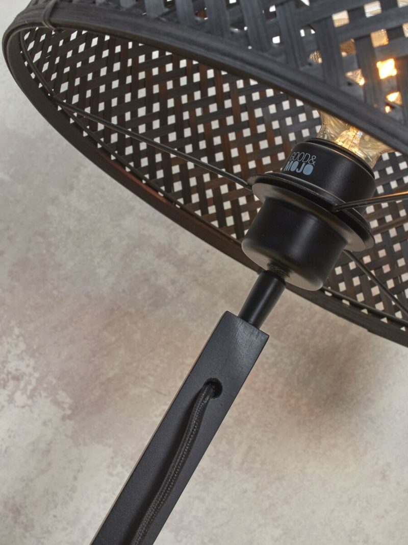 Bamboe zwarte vloerlamp bohemien GOOD&MOJO Java - Afbeelding 3