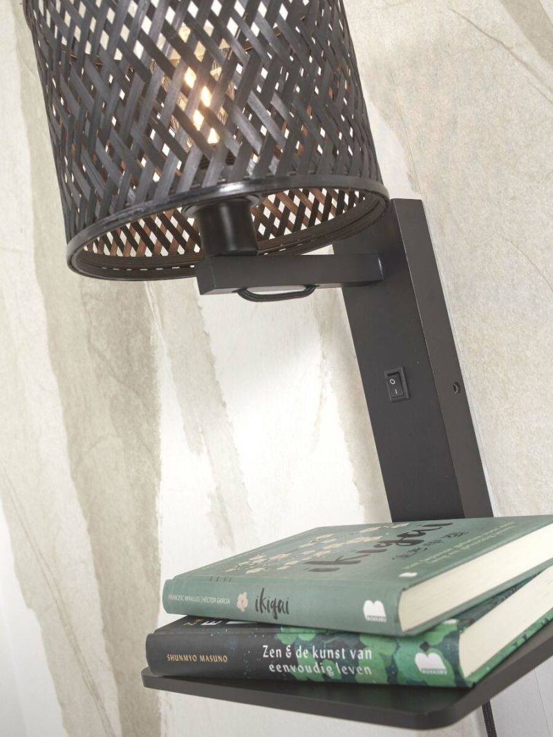 Bamboe zwarte wandlamp bohemian GOOD&MOJO Java - Afbeelding 7