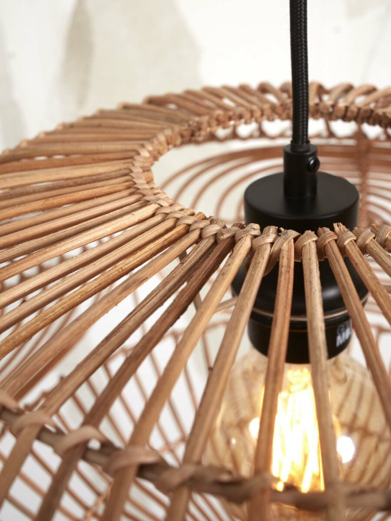 Bamboe/rotan bohemian vloerlamp wit/naturel GOOD&MOJO Madeira - Afbeelding 3
