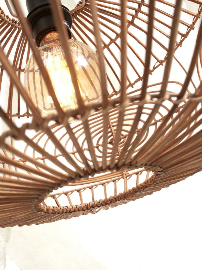 Bamboe/rotan bohemian vloerlamp wit/naturel GOOD&MOJO Madeira - Afbeelding 4