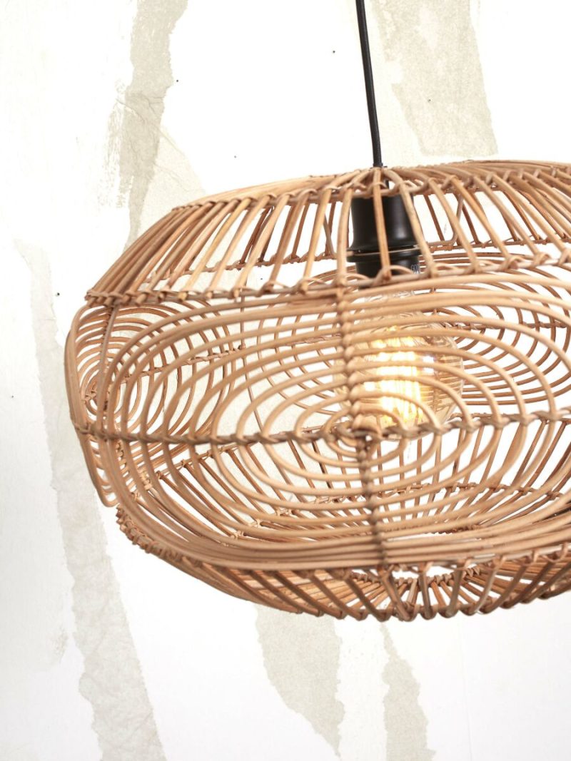 Bamboe/rotan bohemian vloerlamp wit/naturel GOOD&MOJO Madeira - Afbeelding 6