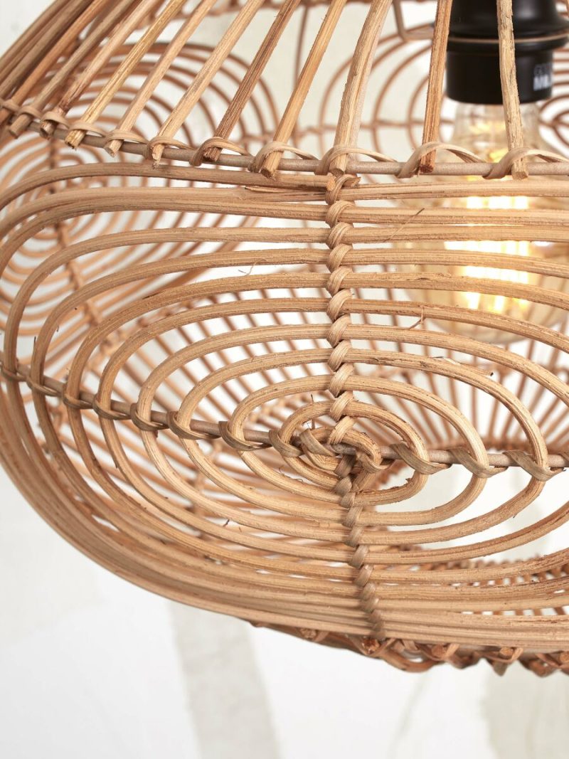Bamboe/rotan bohemian vloerlamp wit/naturel GOOD&MOJO Madeira - Afbeelding 8