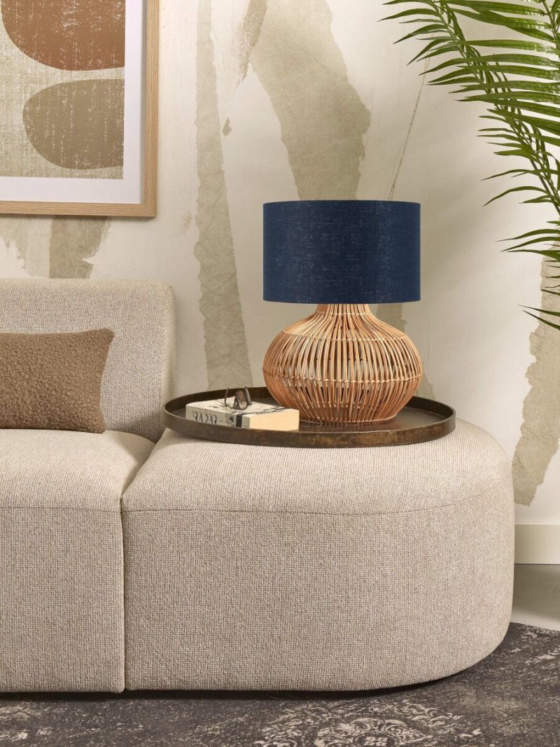 Blauwe linnen tafellamp boheems GOOD&MOJO Kalahari - Afbeelding 5