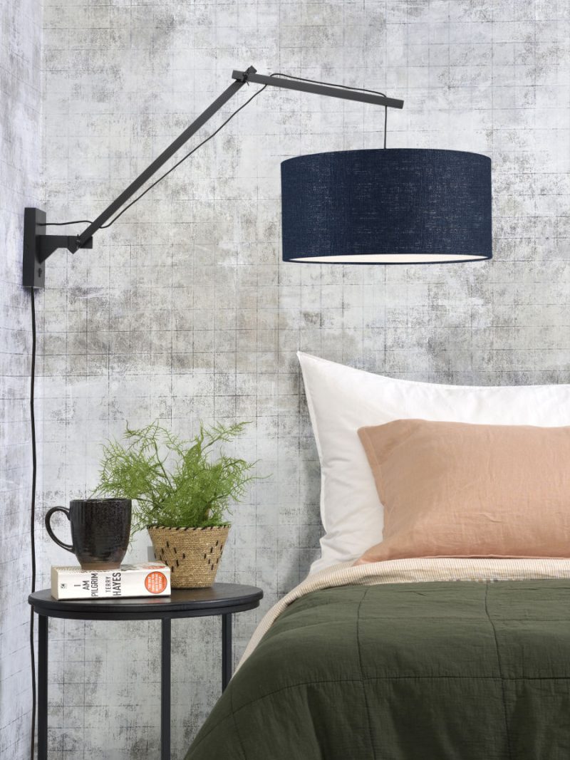 Blauwe wandlamp dubbelgewricht breed GOOD&MOJO Andes - Afbeelding 2