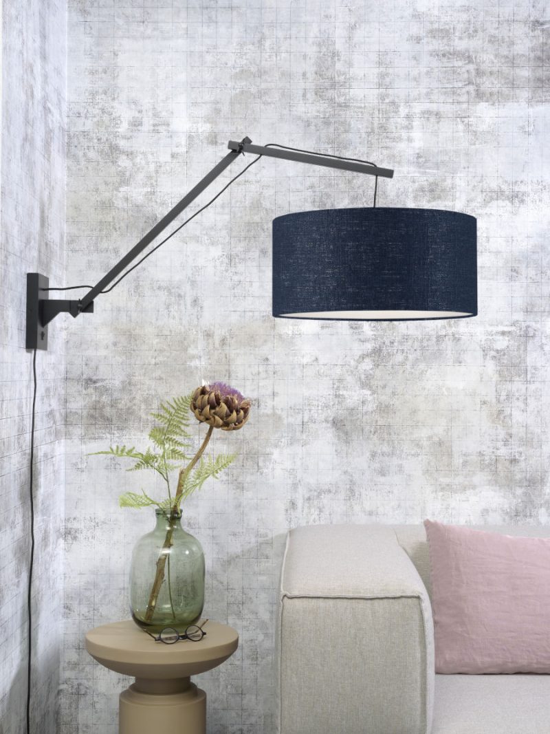 Blauwe wandlamp dubbelgewricht breed GOOD&MOJO Andes - Afbeelding 5
