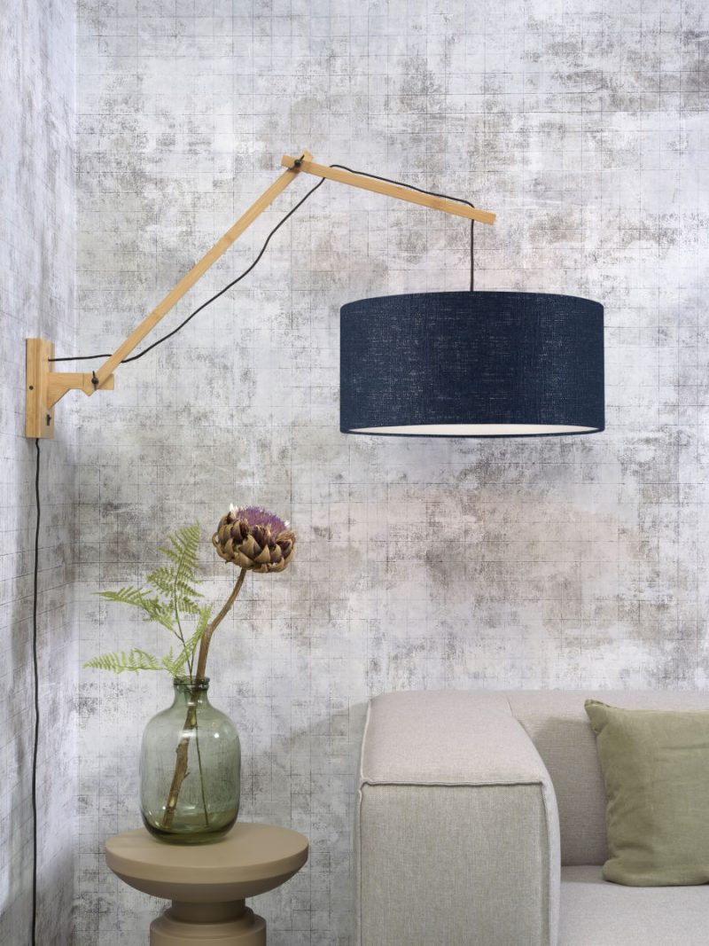 Blauwe wandlamp dubbelgewricht breed GOOD&MOJO Andes - Afbeelding 5