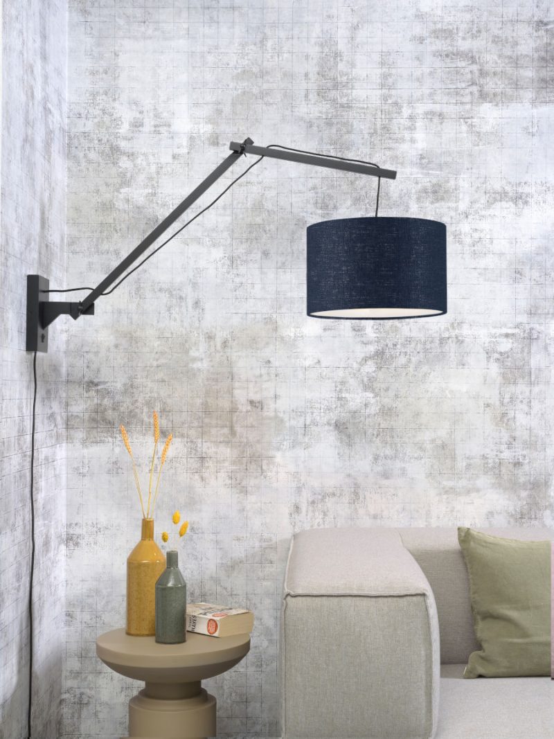 Blauwe wandlamp dubbelgewricht GOOD&MOJO Andes - Afbeelding 2
