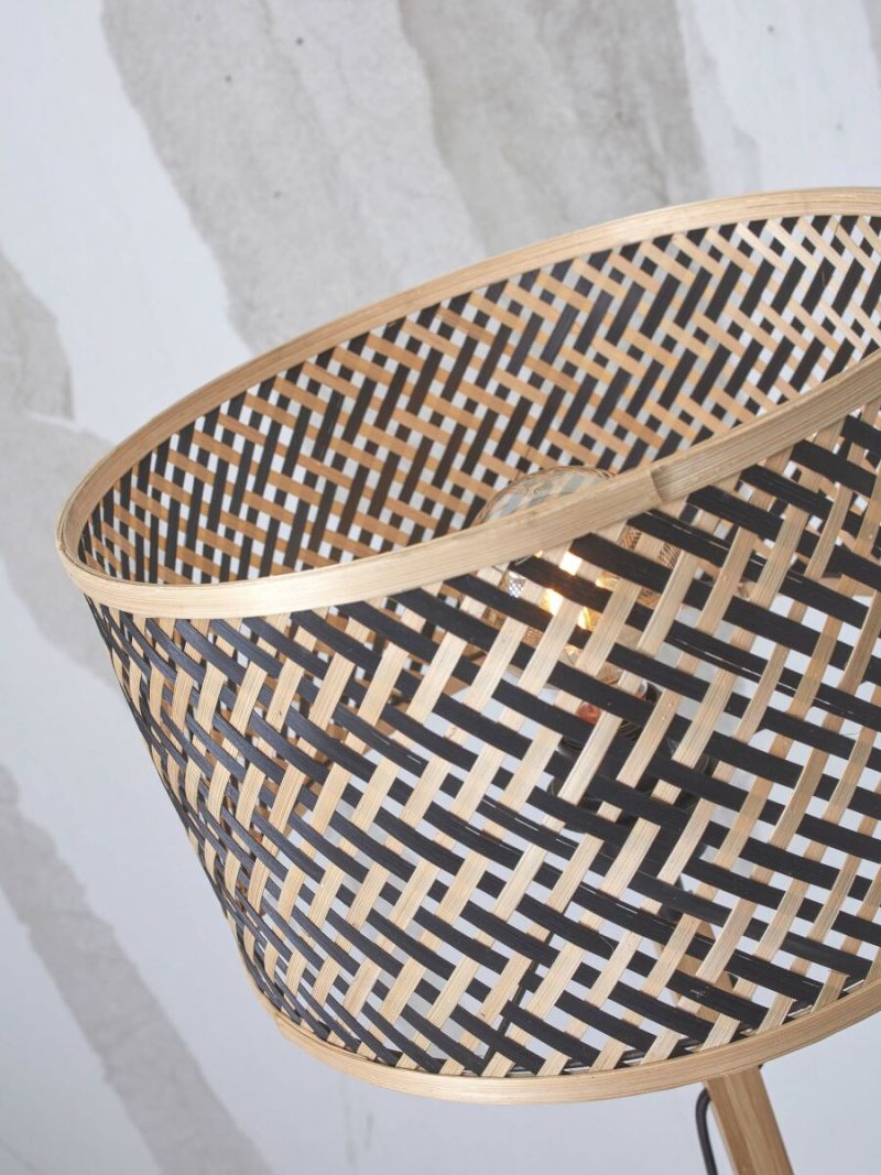 Boheems zwart naturel vloerlamp rond GOOD&MOJO Java - Afbeelding 3