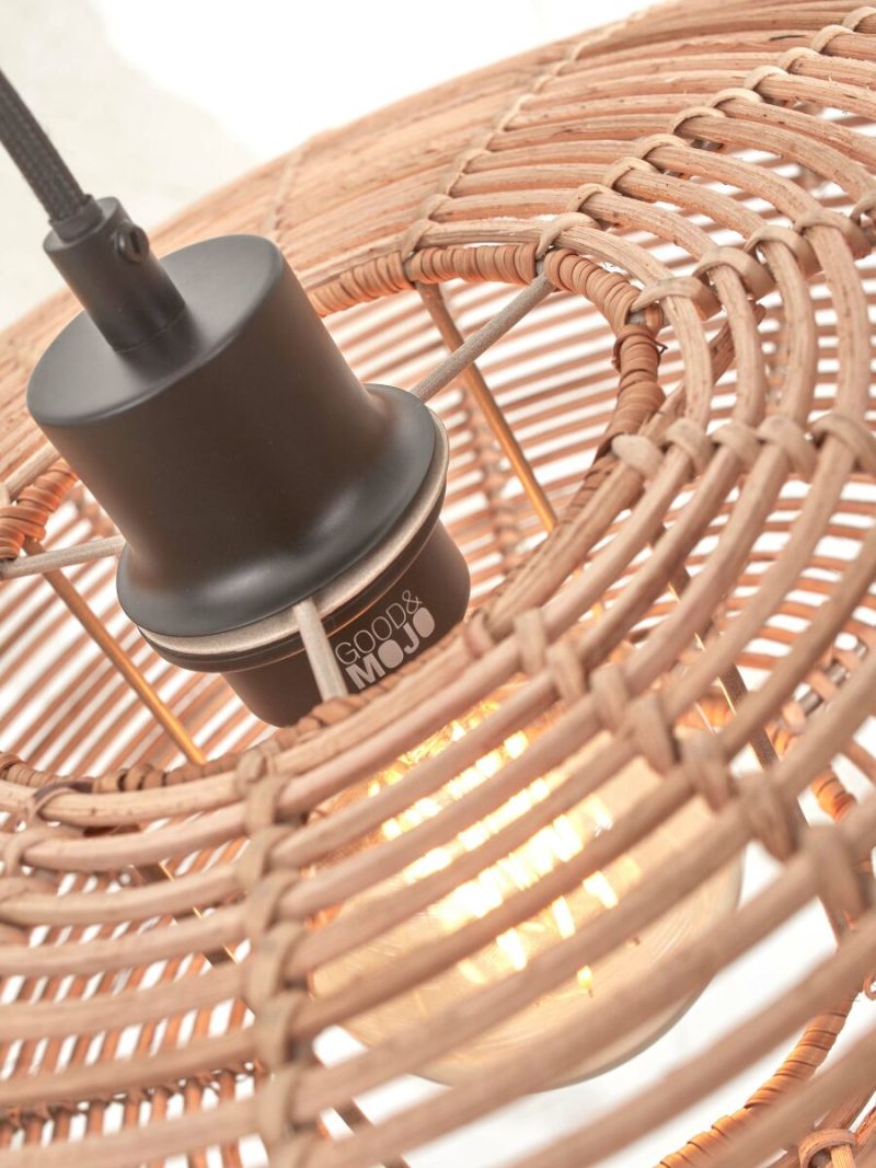 Boheemse bamboe rotan naturel vloerlamp GOOD&MOJO Tanami - Afbeelding 3