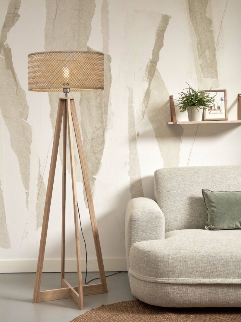 Boheemse naturel ronde vloerlamp GOOD&MOJO Java - Afbeelding 2