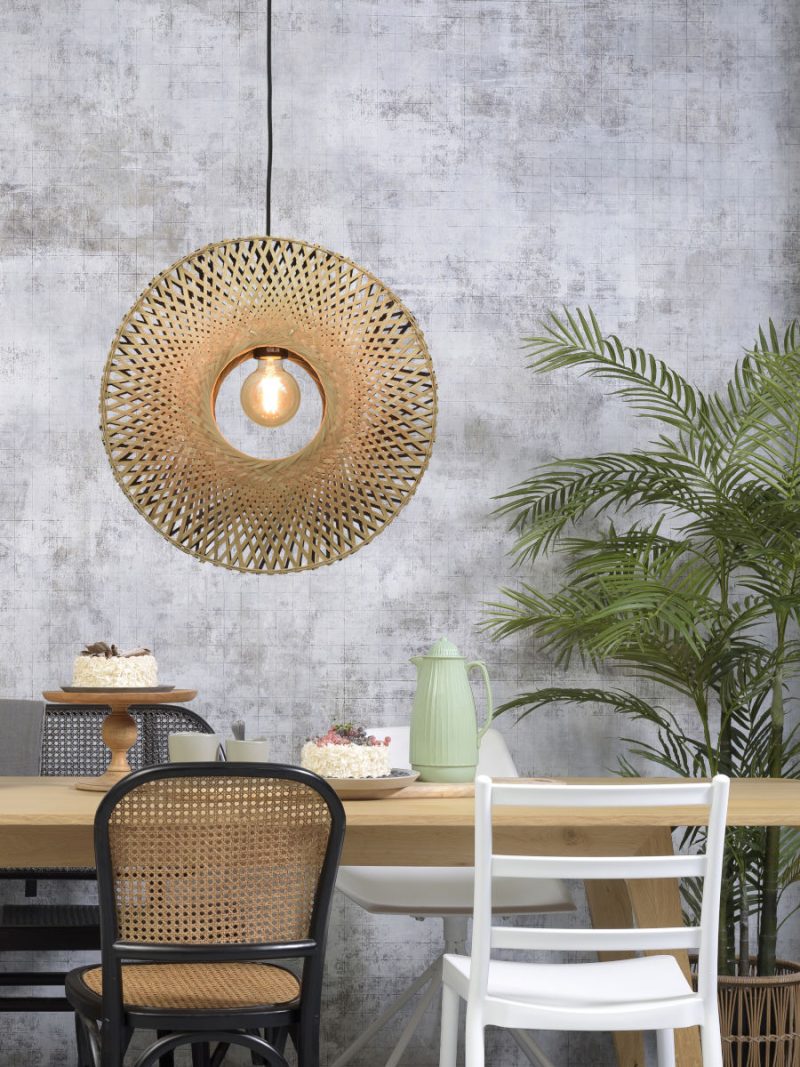 Boheemse naturel zwarte bamboe hanglamp GOOD&MOJO Kalimantan - Afbeelding 2