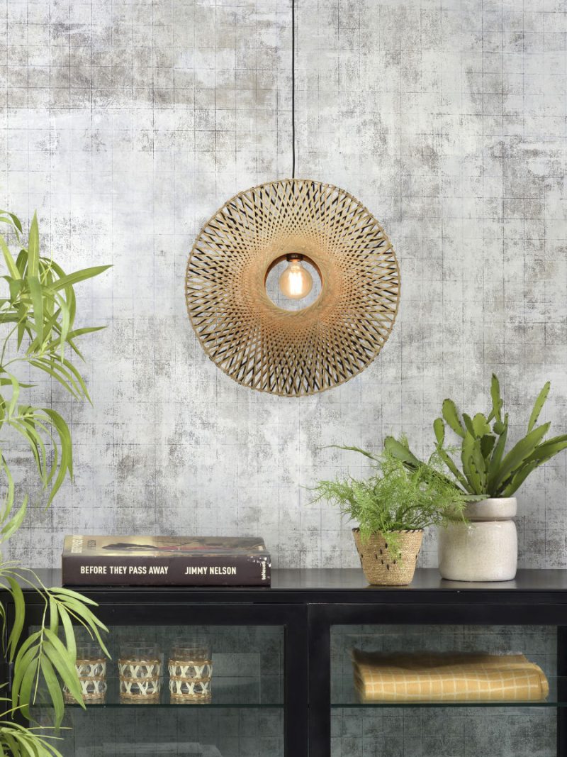 Boheemse naturel zwarte bamboe hanglamp GOOD&MOJO Kalimantan - Afbeelding 4