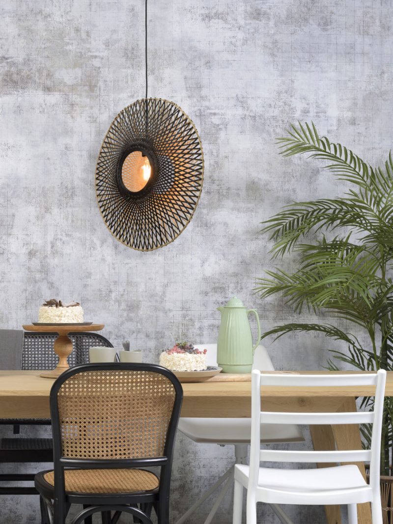 Boheemse naturel zwarte bamboe hanglamp GOOD&MOJO Kalimantan - Afbeelding 9
