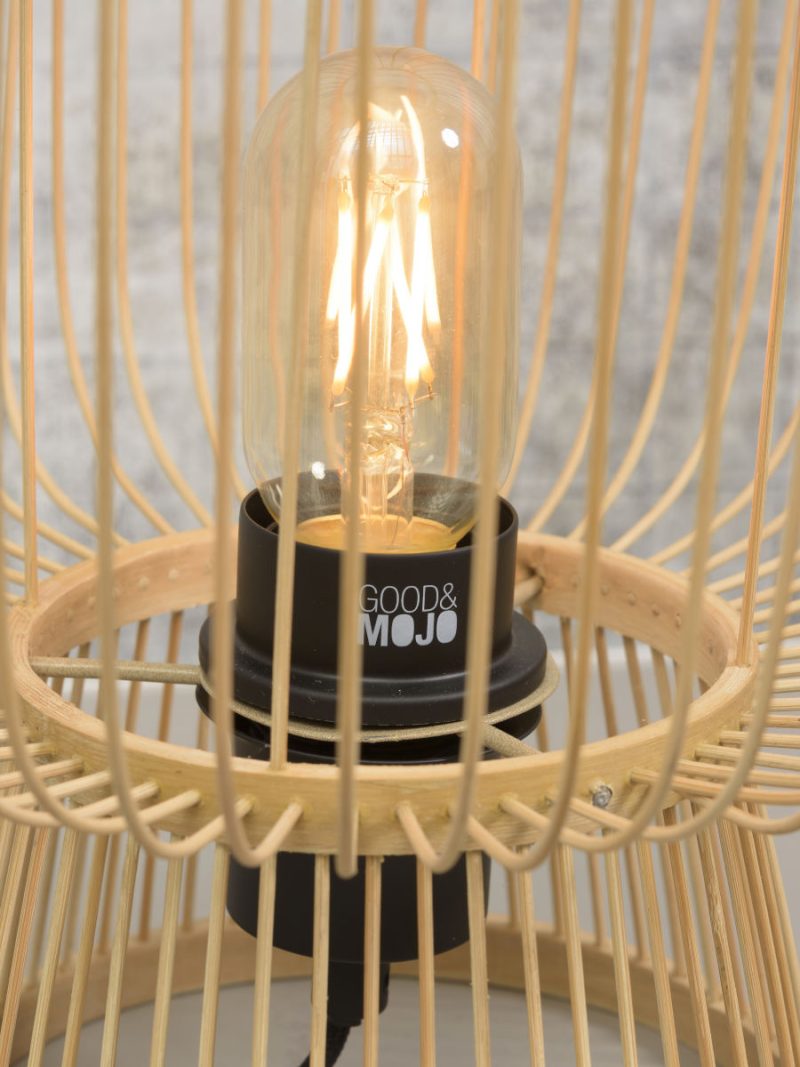 Boheemse tafellamp bamboe naturel-zwart GOOD&MOJO Cango - Afbeelding 7